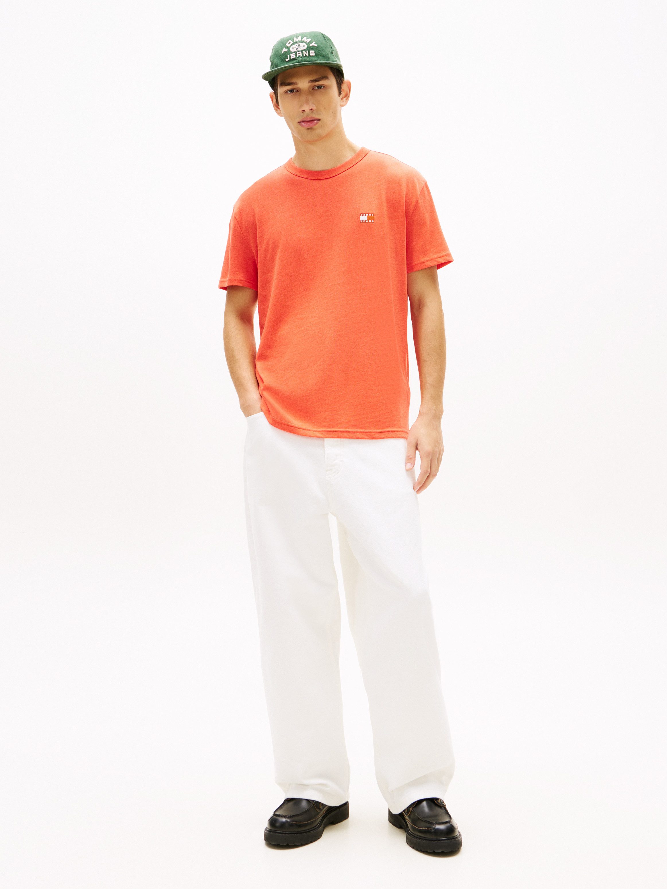 Tommy Jeans T-Shirt TJM REG BADGE Rundhals, Jersey, meliert, regular fit
