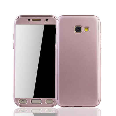 König Design Handyhülle Samsung Galaxy A3 (2017), Samsung Galaxy A3 (2017) Handyhülle 360 Grad Schutz Full Cover Rosa