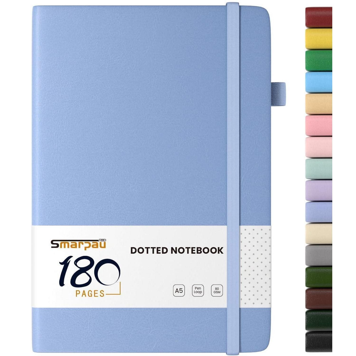 LuxusKollektion Notizbuch Notizbuch A5 Hardcover Dotted Journal Azurblau