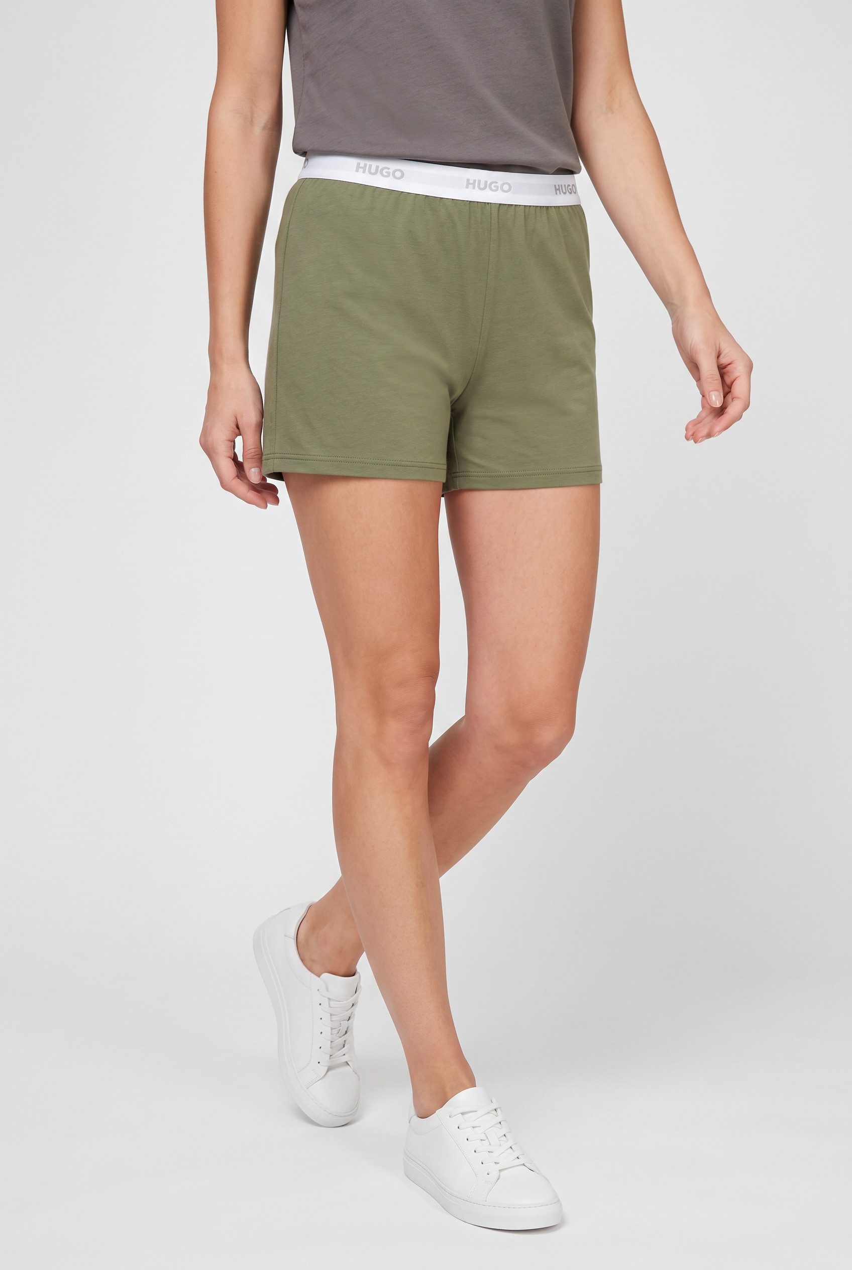HUGO Schlafshorts Hugo Logo-Elastikbund