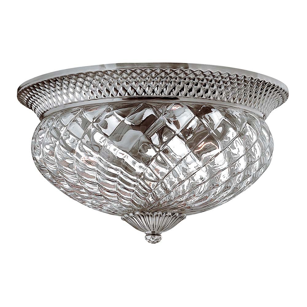 Elstead LIGHTING Deckenleuchte, Leuchtmittel nicht inklusive, Deckenleuchte Wohnzimmerleuchte Lampe Nickel D 40,6 cm 3 Flammig Stahl