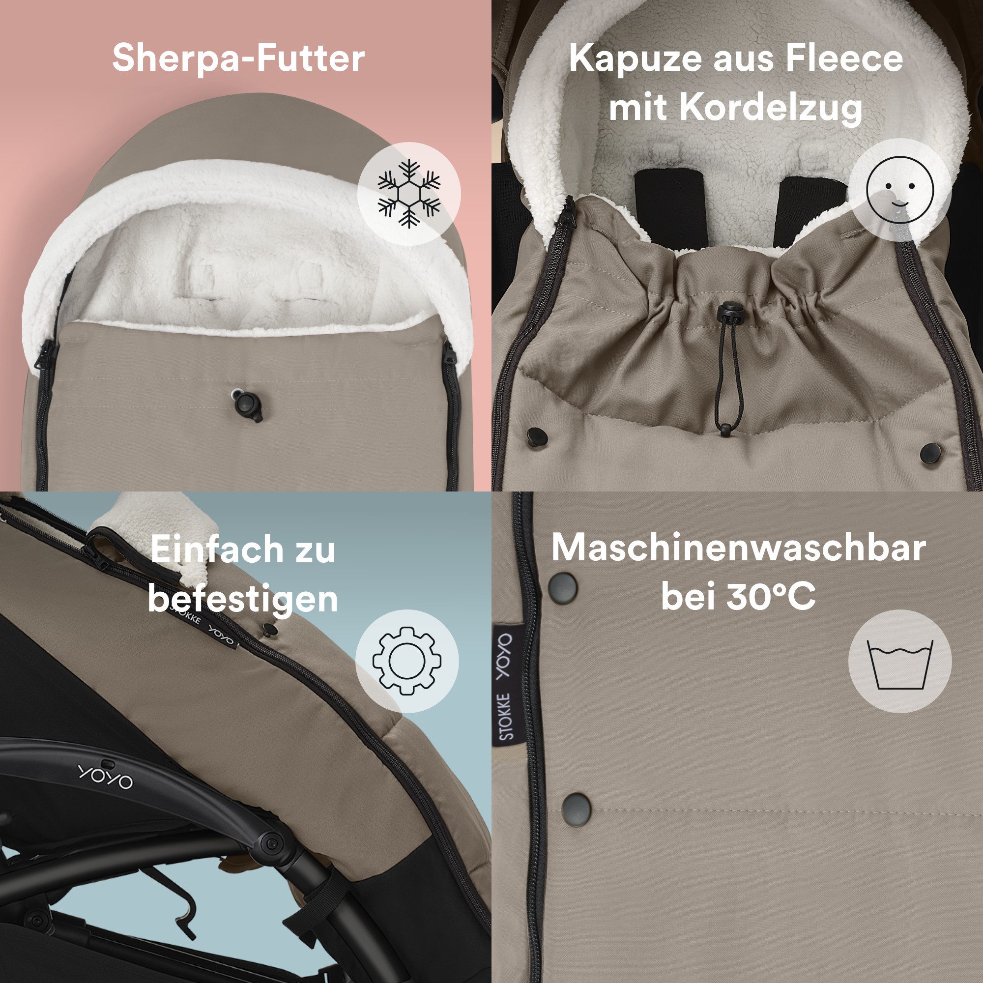 Stokke Fußsack YOYO Fußsack - Sherpa-Futter
