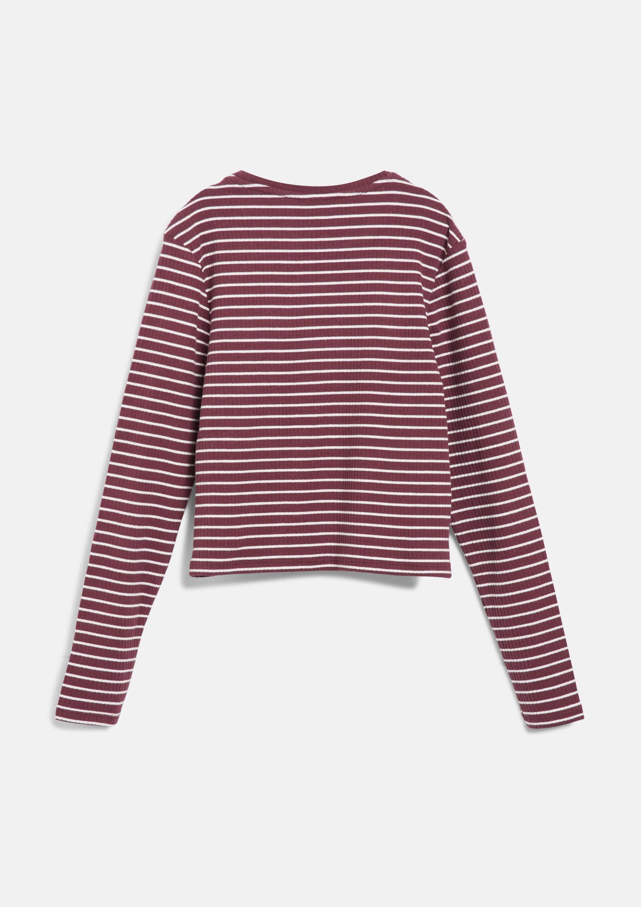 s.Oliver Langarmshirt T-Shirt Cropped Longsleeve im Slim Fit mit Rippstruktur