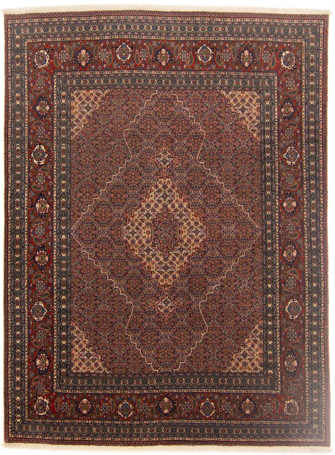 Wollteppich Maschad Medaillon Marrone chiaro 328 x 243 cm, morgenland, rechteckig, Höhe: 10 mm, Unikat mit Zertifikat