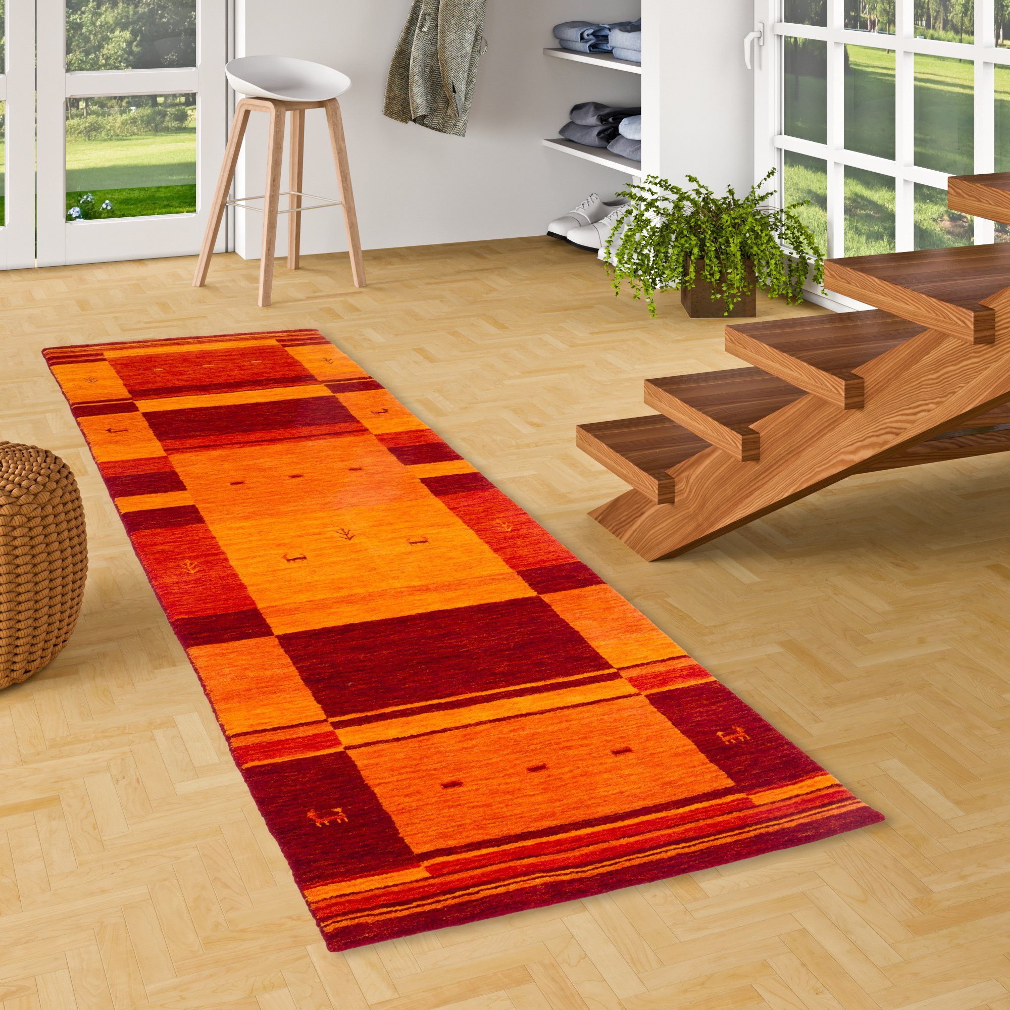 Pergamon Läufer Natur Wolle Teppich Gabbeh günstig online kaufen