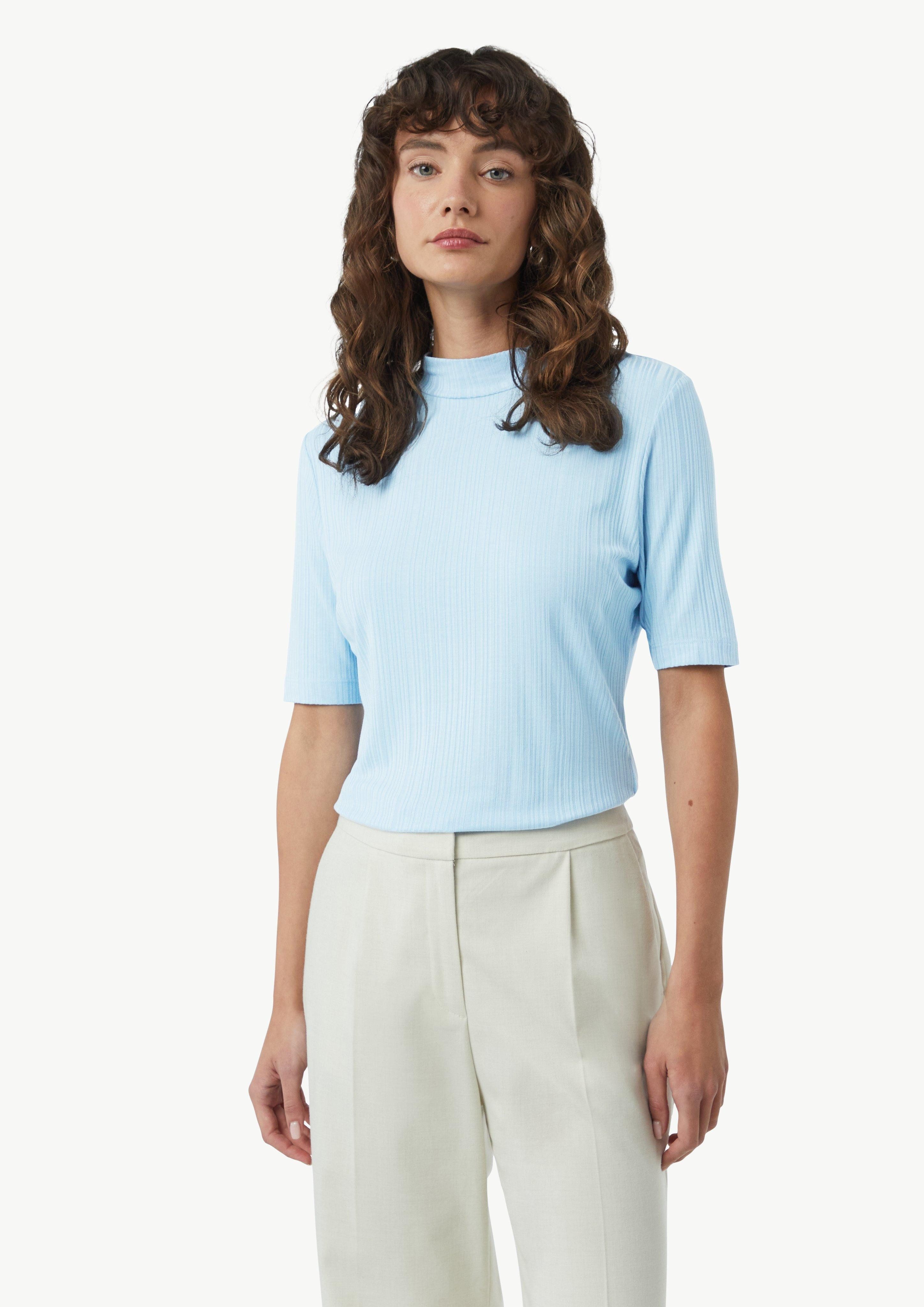 Comma Kurzarmshirt T-Shirt aus Baumwollmix mit günstig online kaufen