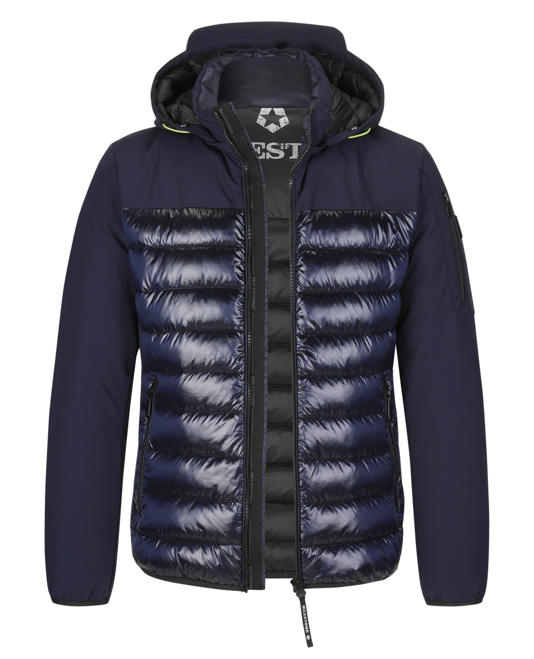 Milestone Steppjacke MSDimaro Hybridjacke High-Shine Oberstoff günstig online kaufen