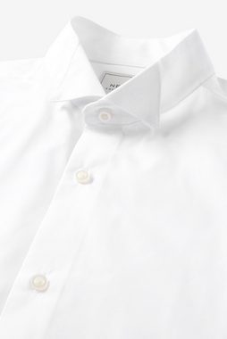 Next Langarmhemd Pflegeleichtes Hemd mit Smokingkragen-Skinny-Fit (1-tlg)