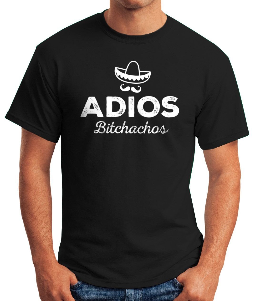 MoonWorks Print-Shirt Herren T-Shirt Spruch Adios günstig online kaufen