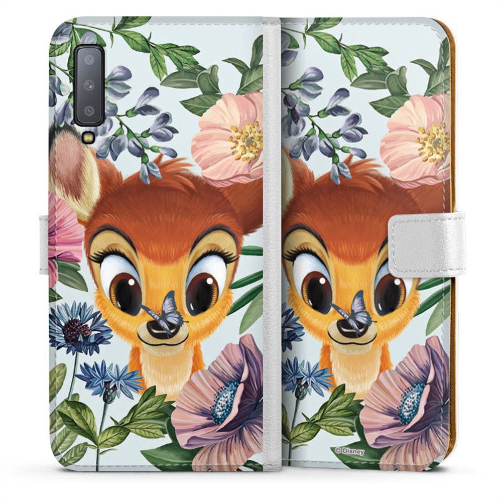 DeinDesign Handyhülle Disney Blumen Bambi Bloomy Bambi, Samsung Galaxy A7  Duos (2018) Hülle Handy Flip Case Wallet Cover