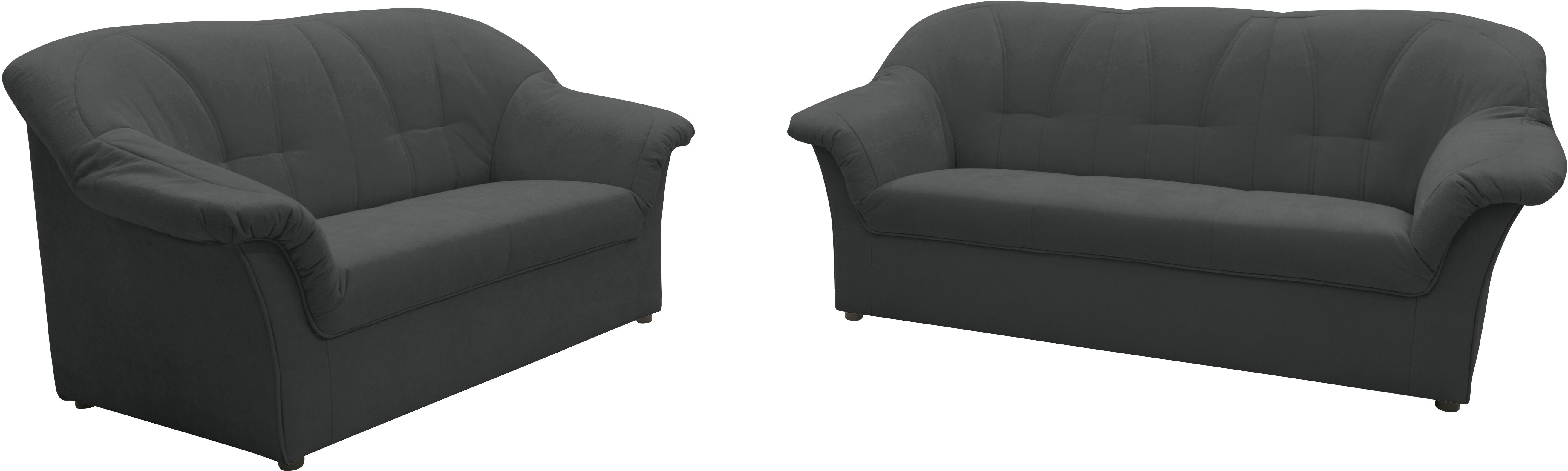 DOMO collection Polstergarnitur Pegnitz zeitloses und elegantes Design, (Set, 2-tlg)