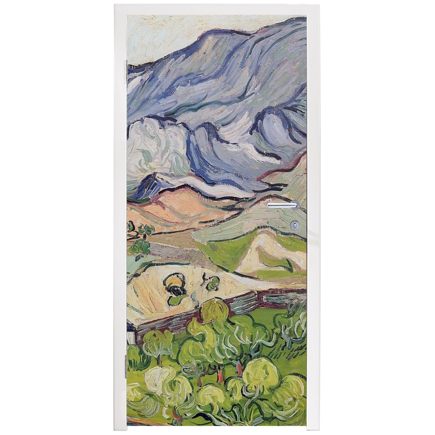 Die MuchoWow bedruckt, Vincent Türtapete cm Fototapete 75x205 Tür, (1 Gogh, Alpen für Matt, St), - van Türaufkleber,