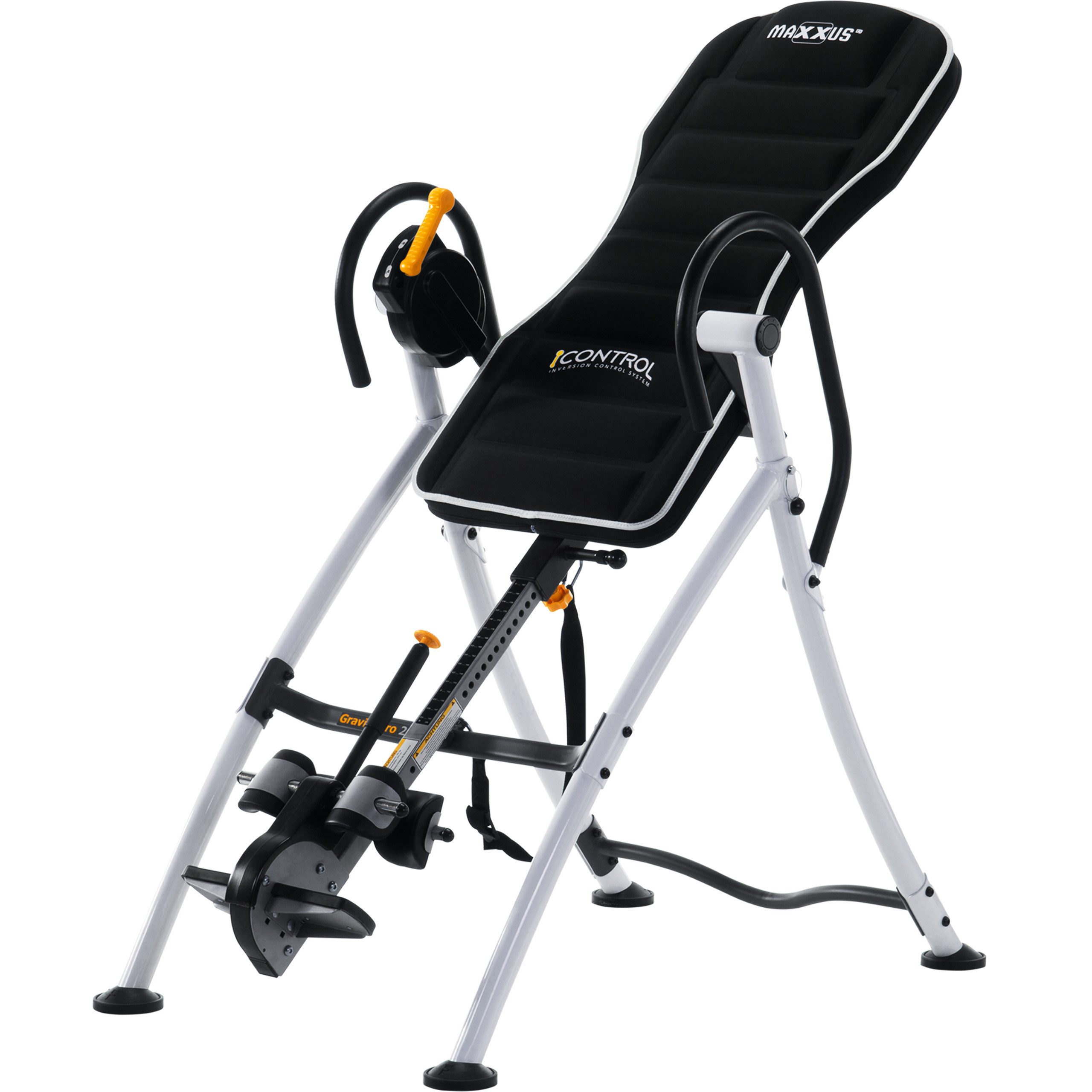 MAXXUS Rückentrainer Inversionsbank Gravity Pro 2, Schwerkrafttrainer, Inversionstisch, (1-tlg), bis 160 kg, Verstellbarer Neigungswinkel, Klappbar, Inversionstrainer