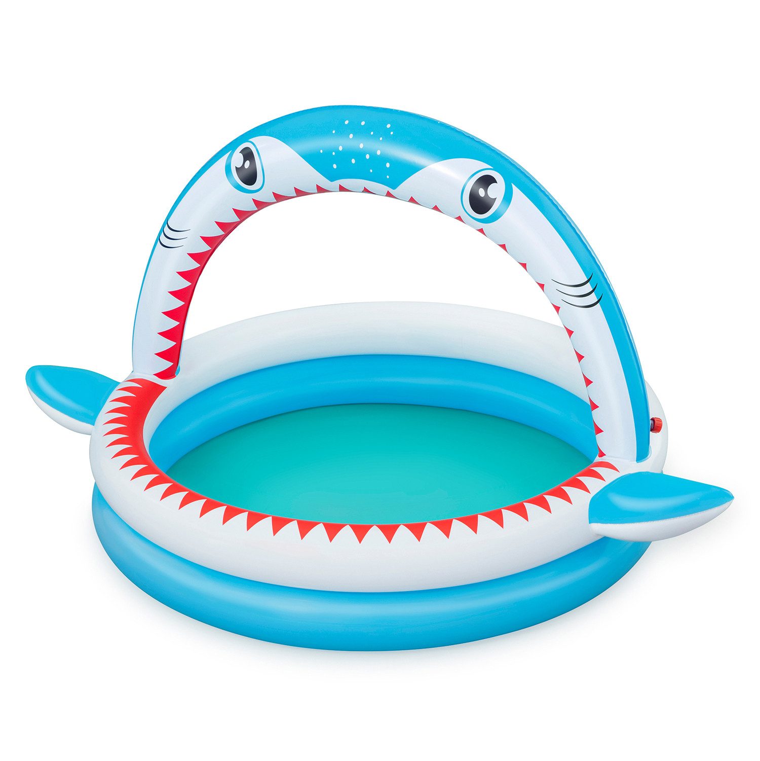 Bestway Planschbecken Sharktastic™, (Packung, 1-tlg., 163 x 127 x 92 cm), mit Wassersprinkler