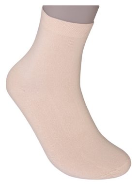 Die Sockenbude Kurzsocken UNI - Damen Kurzsocken (Bund, 5-Paar, grau blau hellbraun) mit Komfortbund ohne Gummi