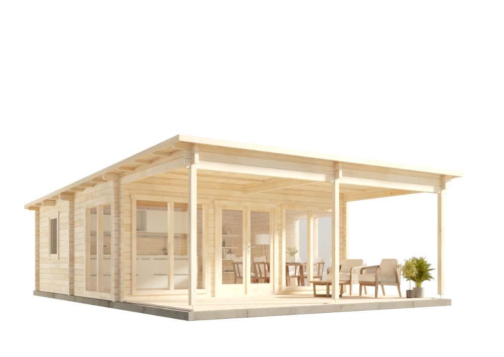 Thumbnail - Alpholz Gartenhaus Garten-und Freizeithaus Carroz-Modern 70 ISO, BxT: 642x912 cm