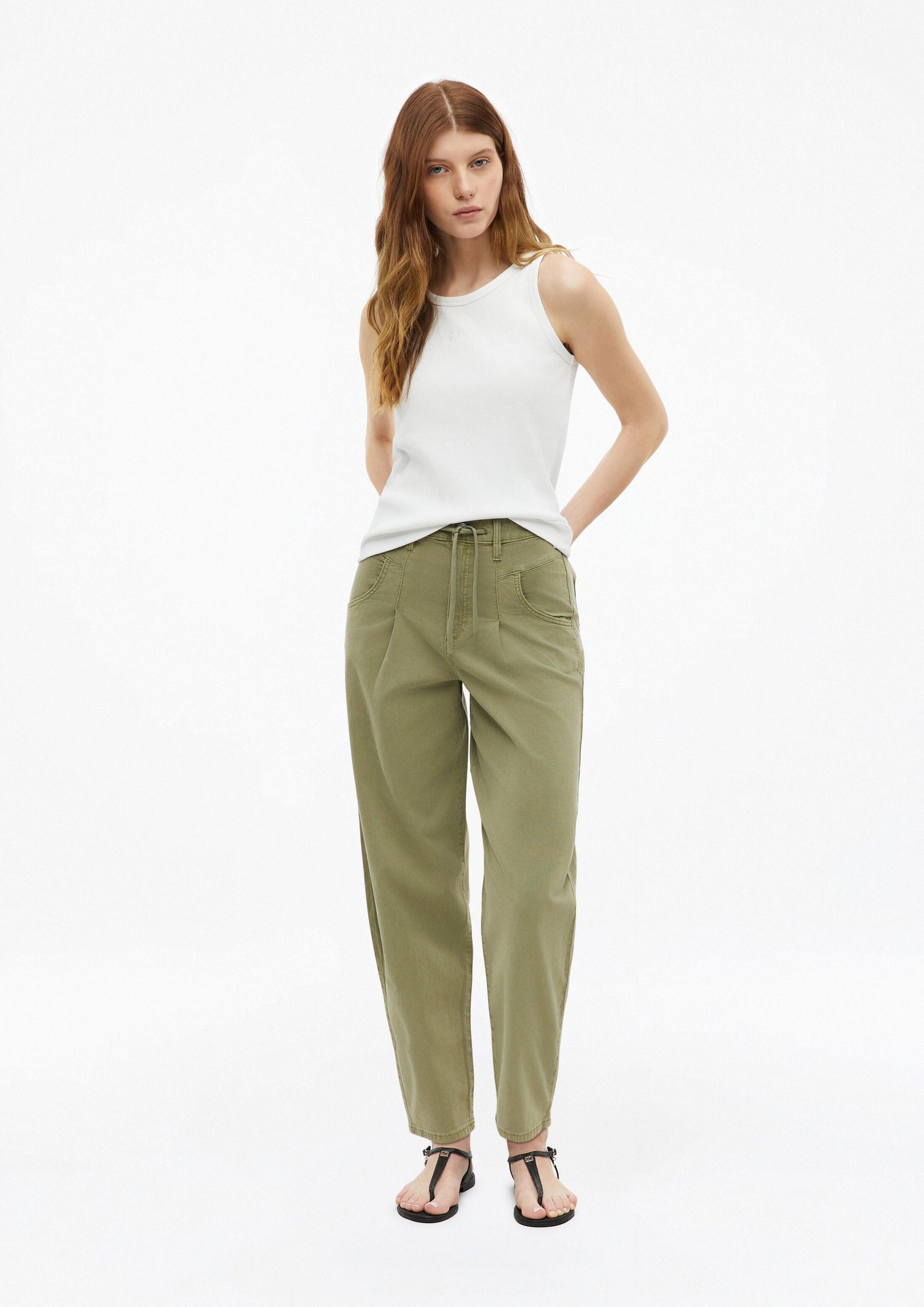 s.Oliver 7/8-Hose Hose Ankle-Hose mit Barrel Leg und Garment Dye