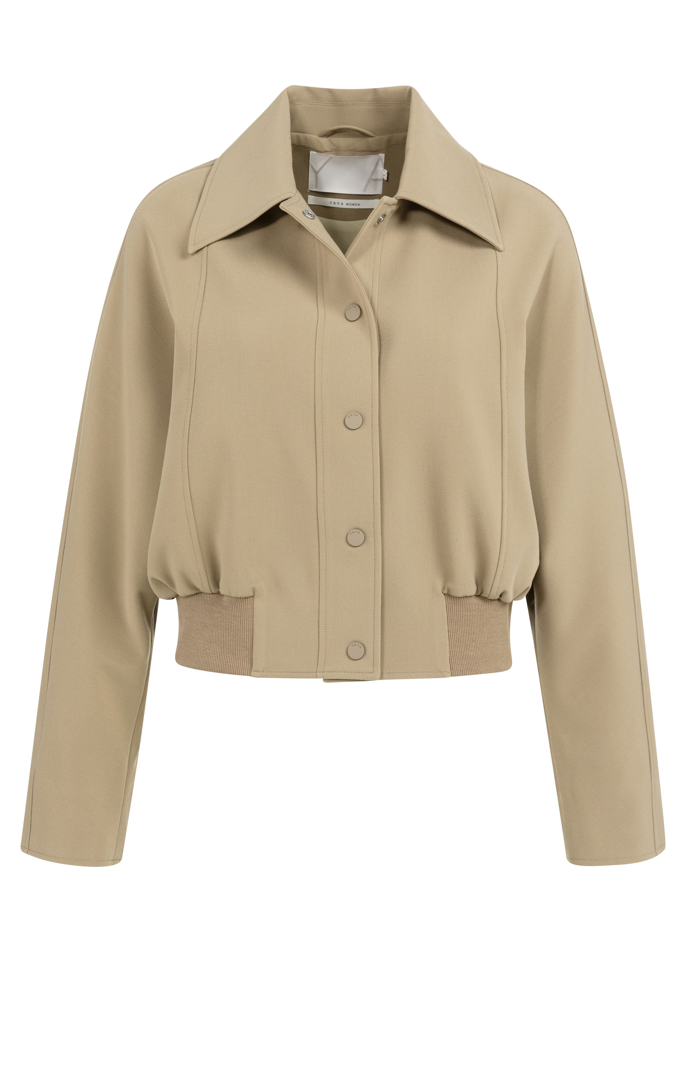 YAYA Sommerjacke Kurze Jacke mit geripptem Saum günstig online kaufen