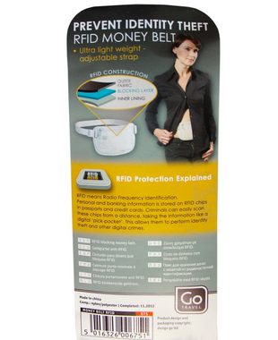 Go Travel Gürteltasche 675, RFID geschützte Geldgürtel-Tasche, unsichtbar sicher unter Kleidung
