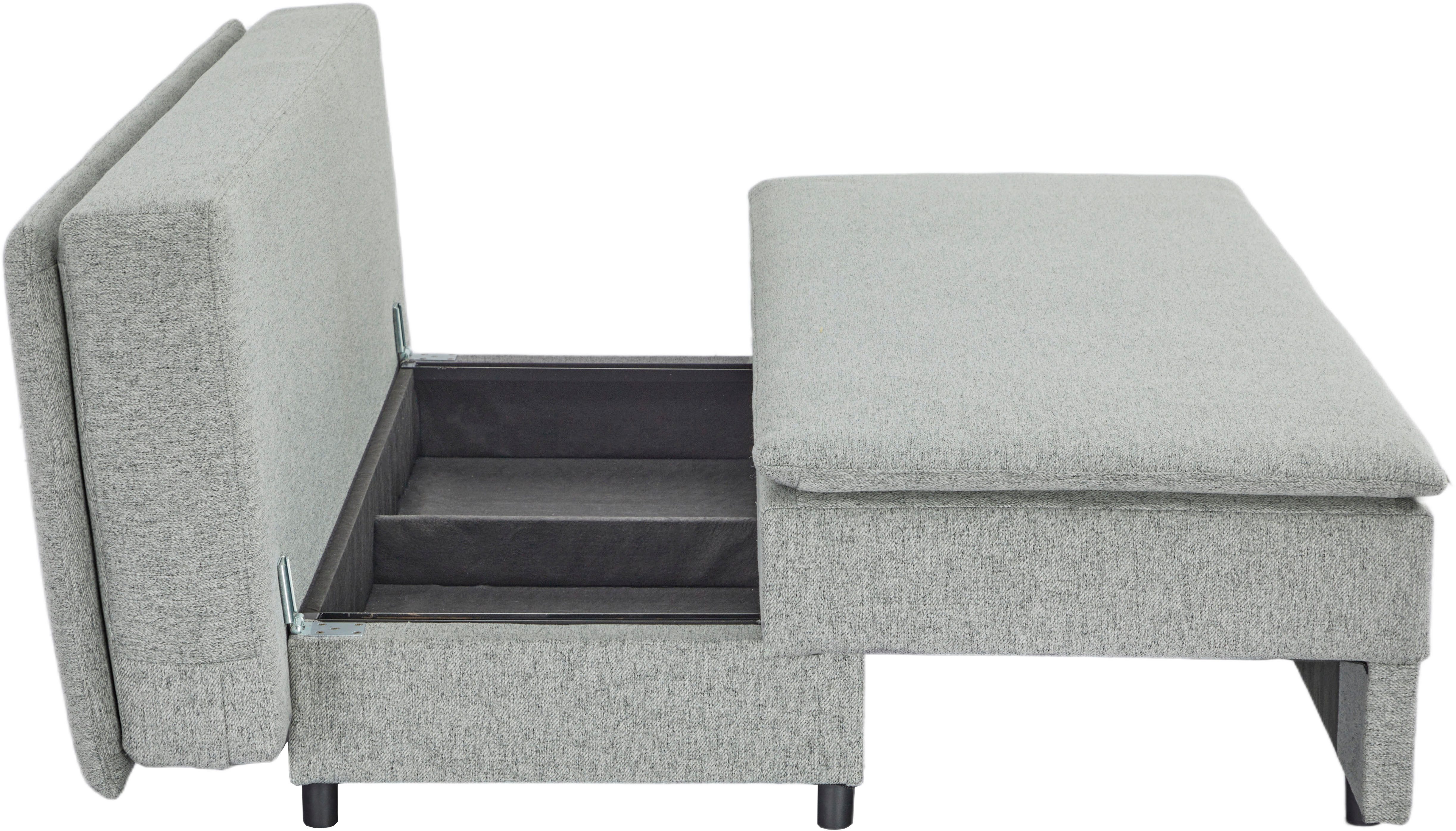 OTTO home Schlafsofa JANNIKO Feinstruktur, Breite: 193 cm, Liegefläche 124x193 cm, mit Bettfunktion & Bettkasten – Bild 4 von 5