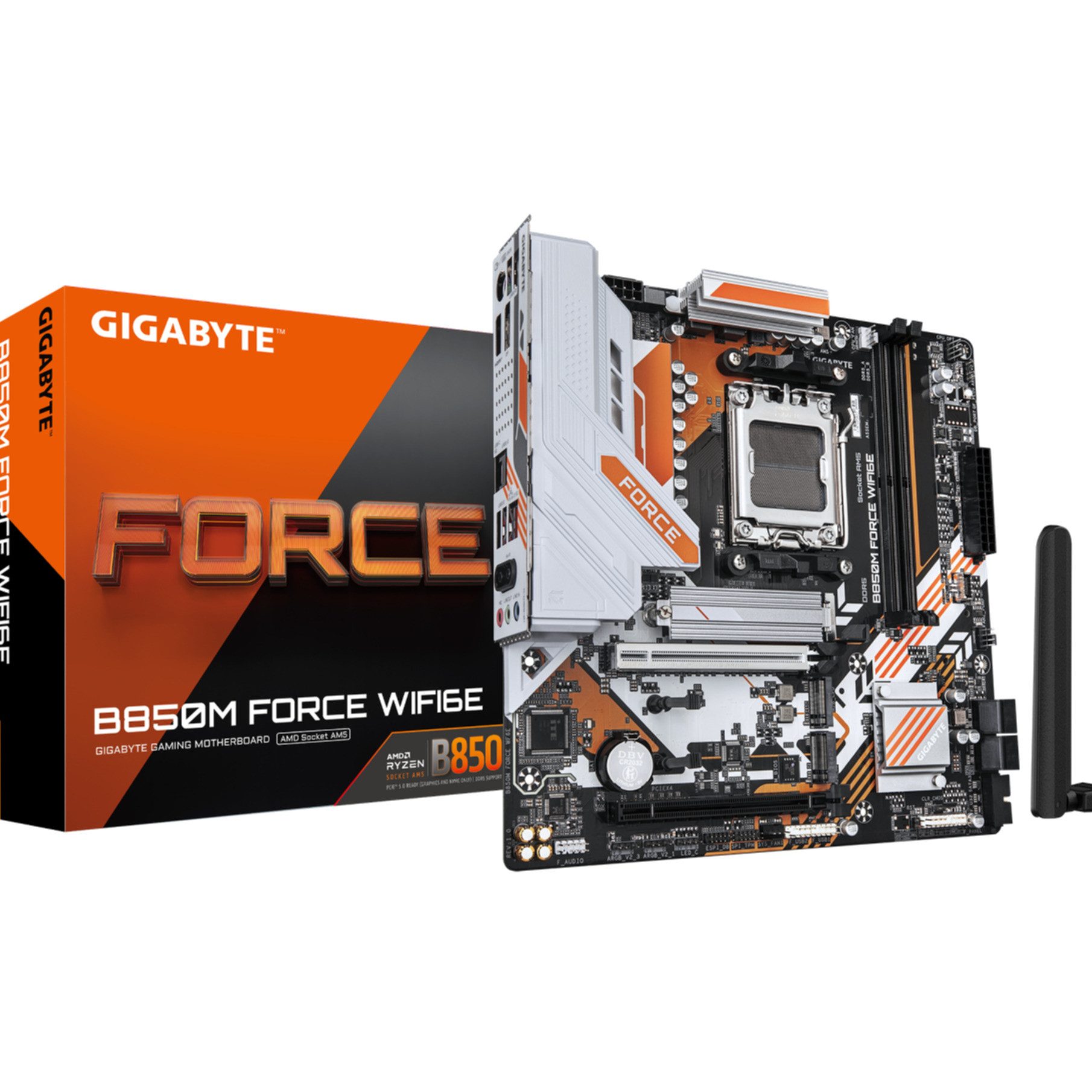 Gigabyte B850M FORCE WIFI6E Mainboard – Unterstützt AMD Ryzen 9000 Serie Prozes Mainboard