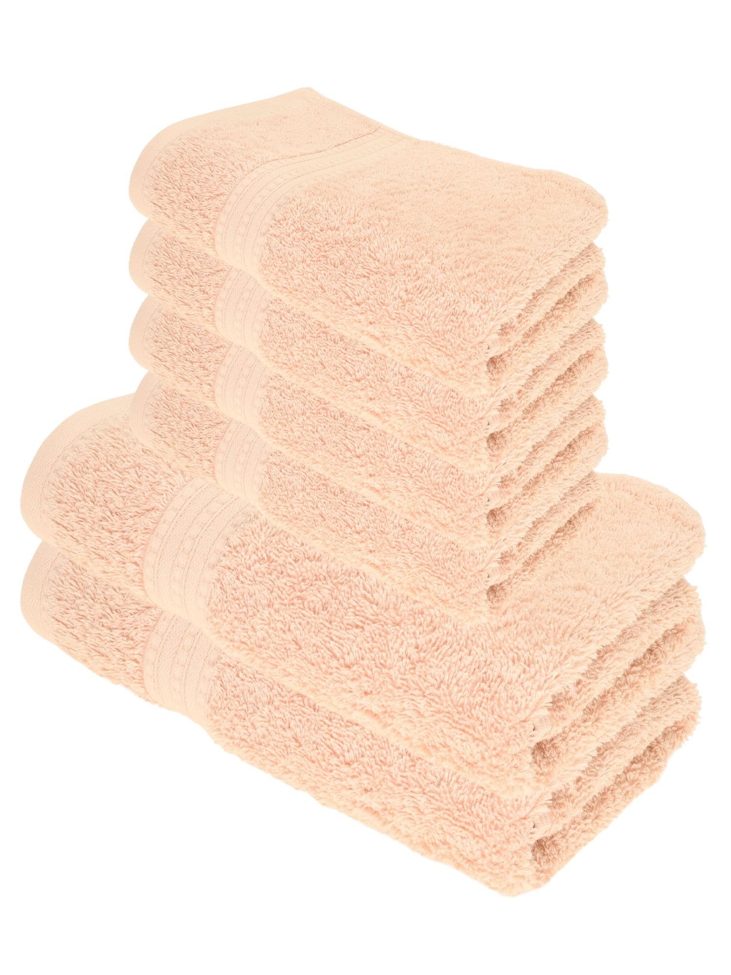 Julie Julsen Handtücher 6-Handtücher-Pastell Rosa, Bio-Baumwolle günstig online kaufen