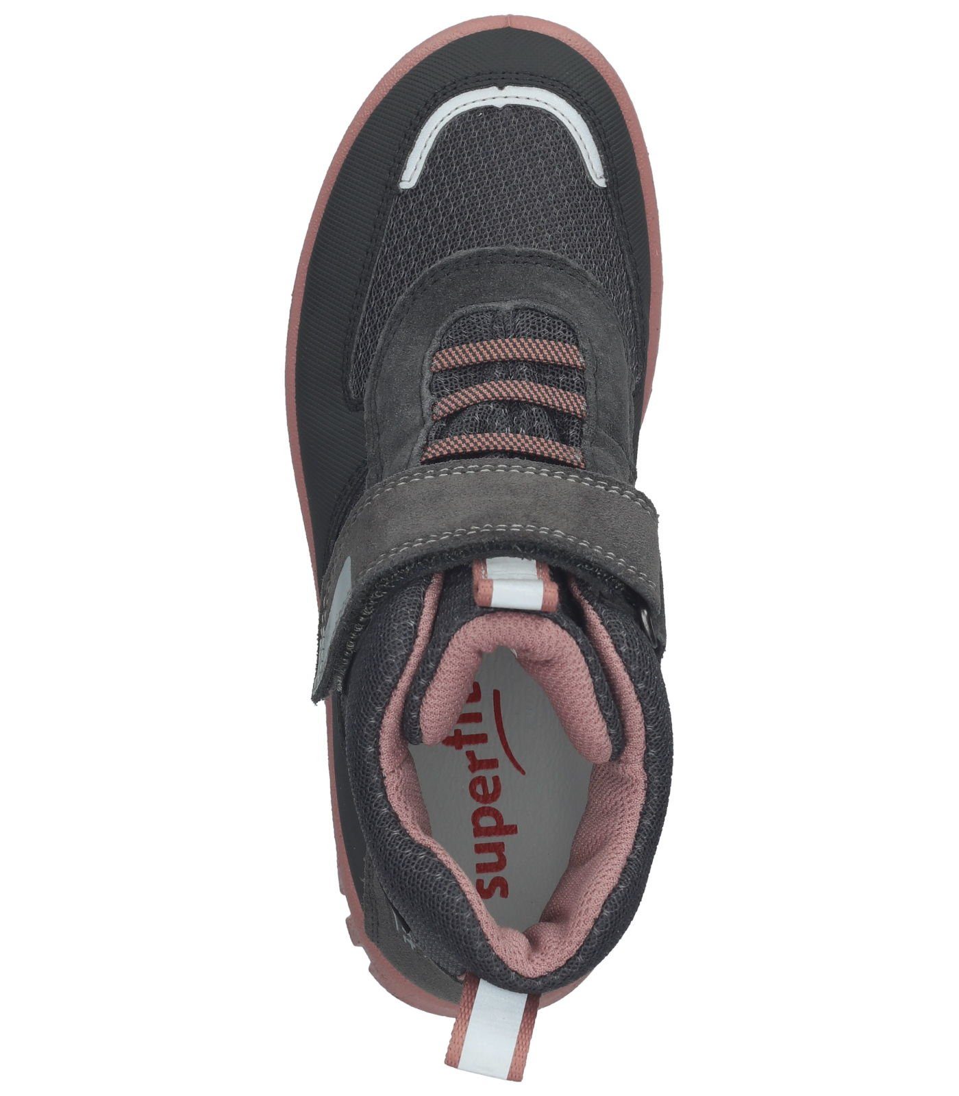 Sneaker Superfit Lederimitat/Textil Sneaker Grau Rosa