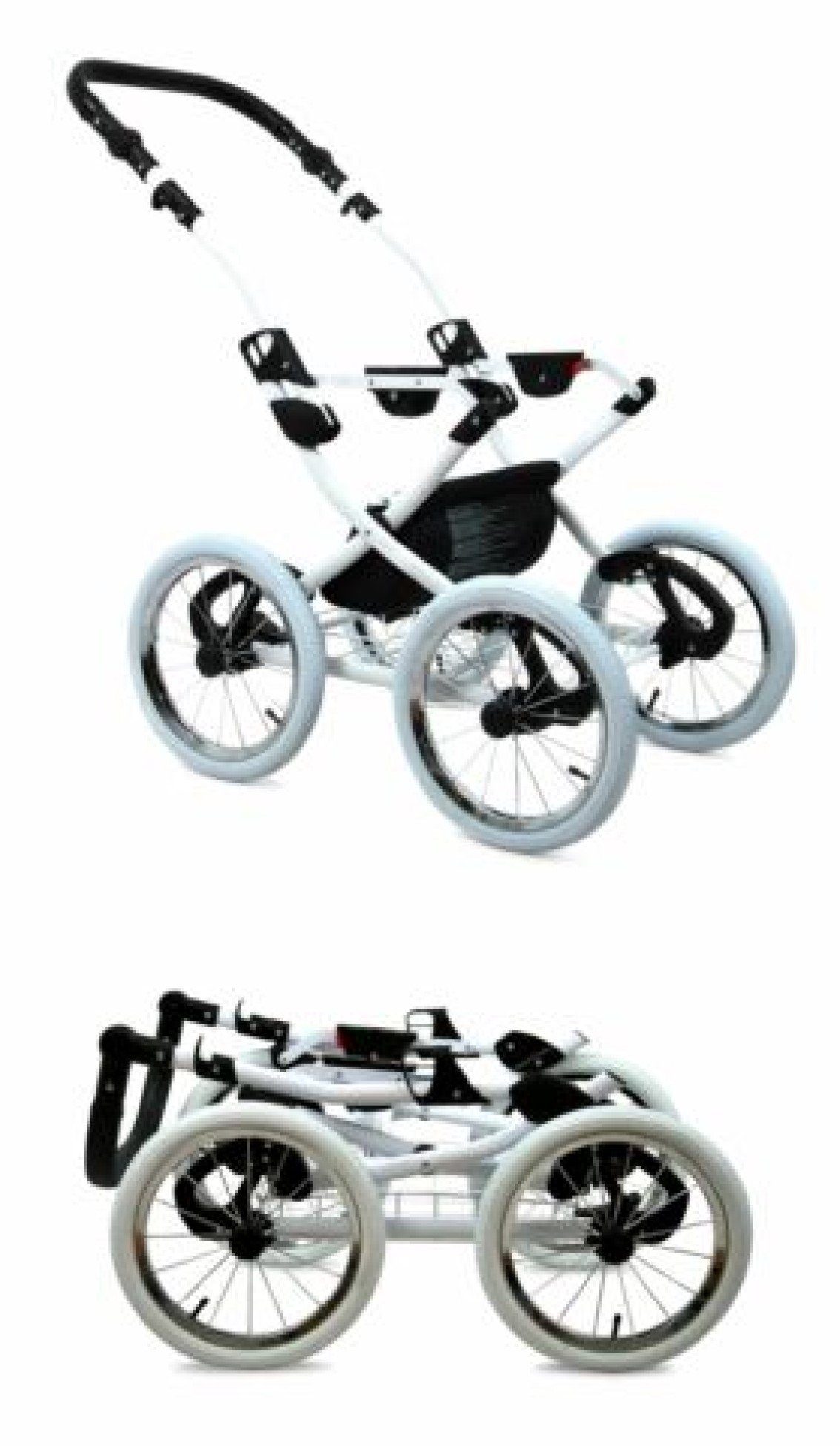 Kombi-Kinderwagen pressiode Designer Neu 4in1 Roe Isofix Silver Kombikinderwagen Baby Kinderwagen