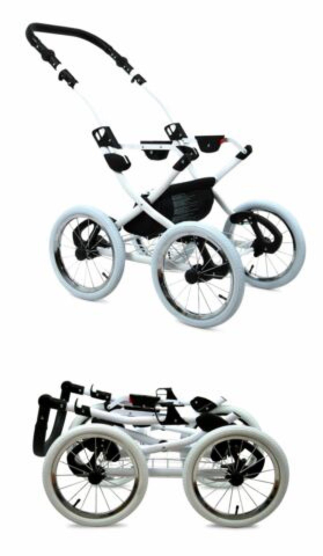 pressiode Kombi-Kinderwagen 4in1 Designer Baby Silver Roe Neu Isofix Kombikinderwagen Kinderwagen