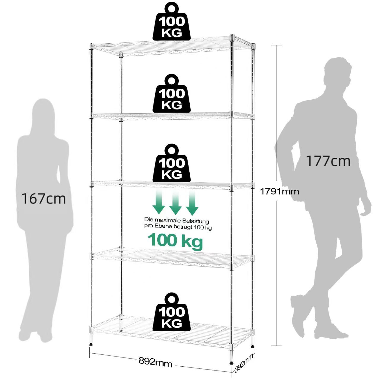 Nilpferd Mehrzweckregal Lagerregal, Regal, Gitterregal Metall, frei verstel günstig online kaufen