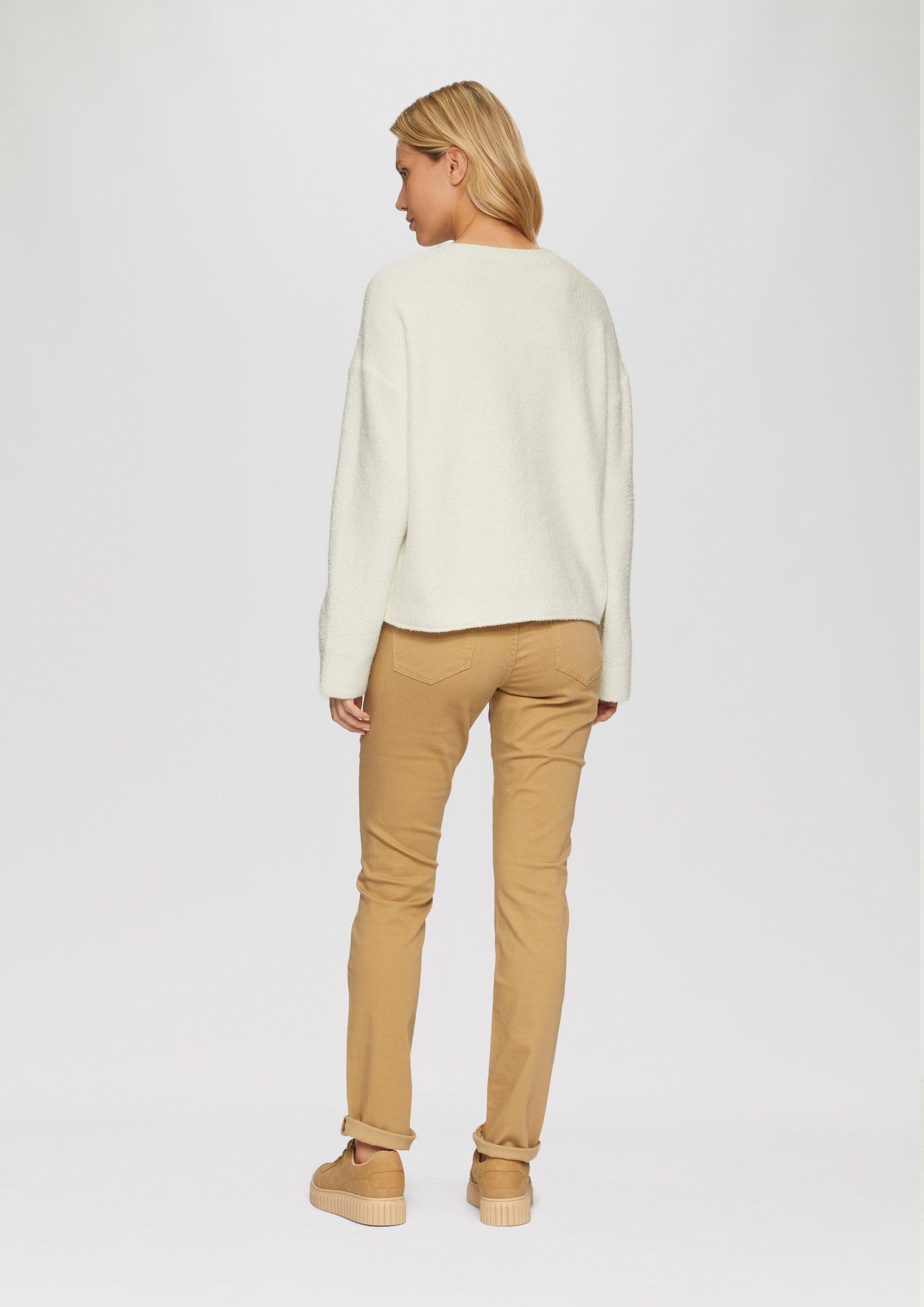 s.Oliver Longpullover Strickpullover Weicher Strickpullover aus Bouclé