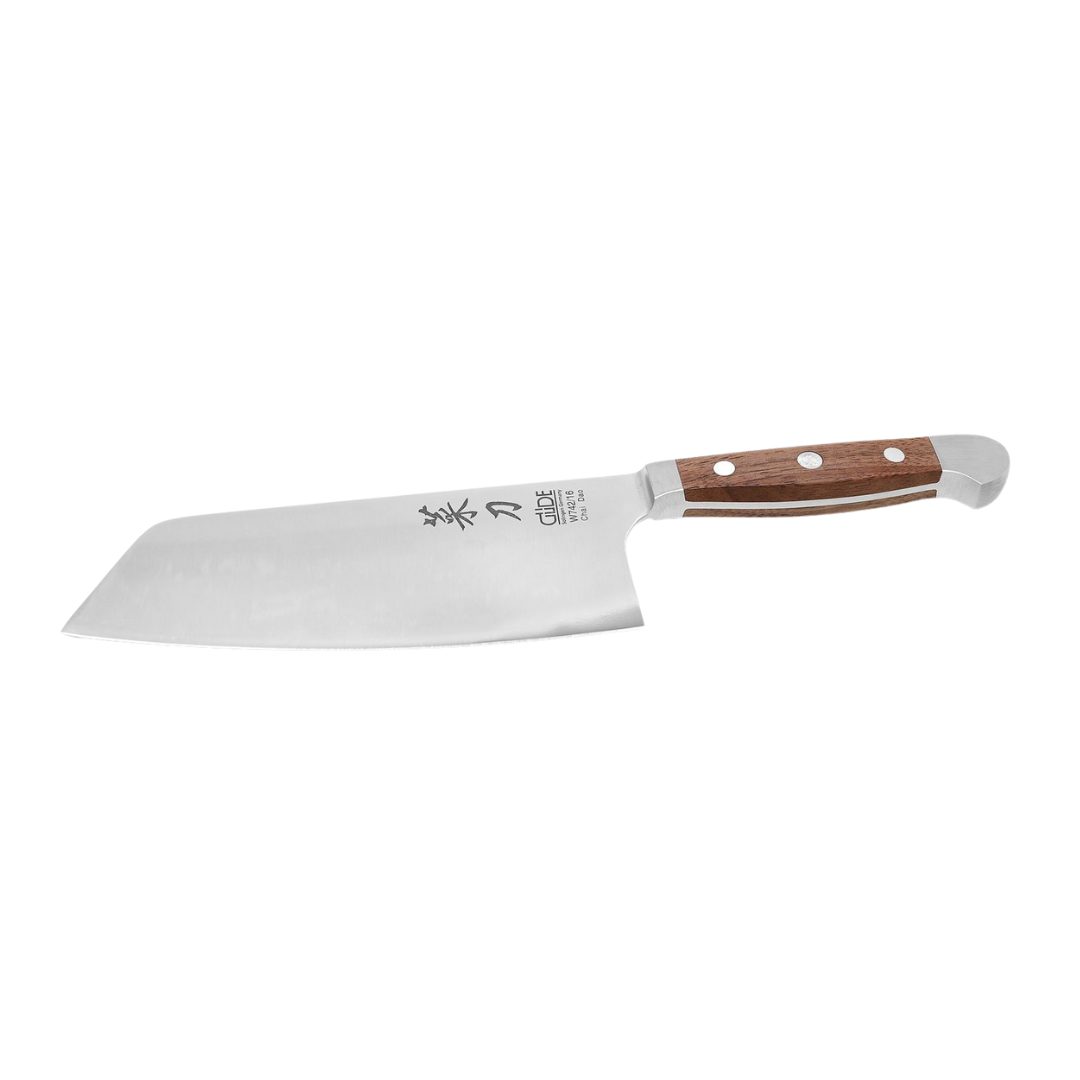Güde Messer Solingen Kochmesser Chai Dao Kochmesser 18 cm Alpha Walnuss