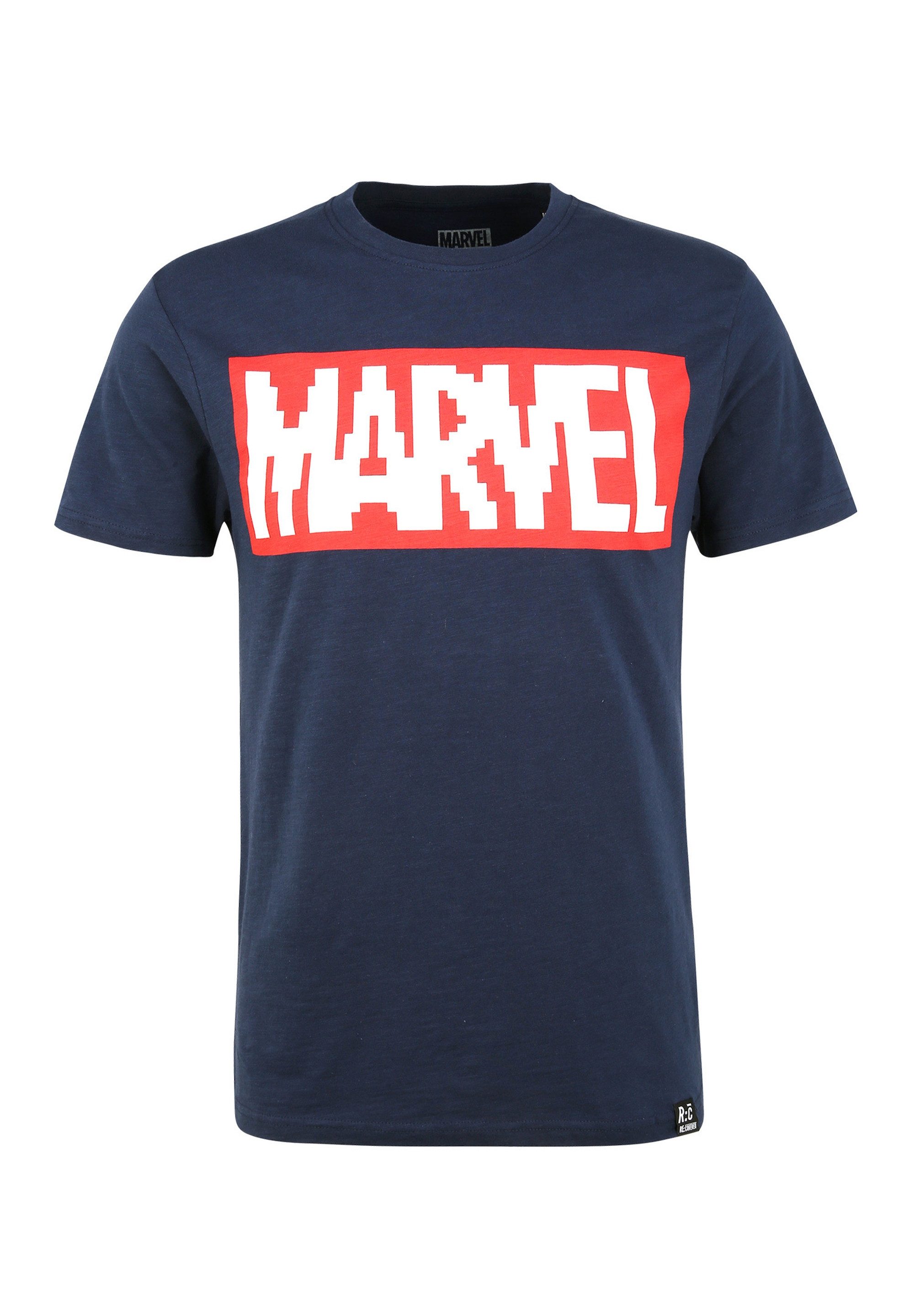 T-Shirt Marvel Pixel Logo Navy