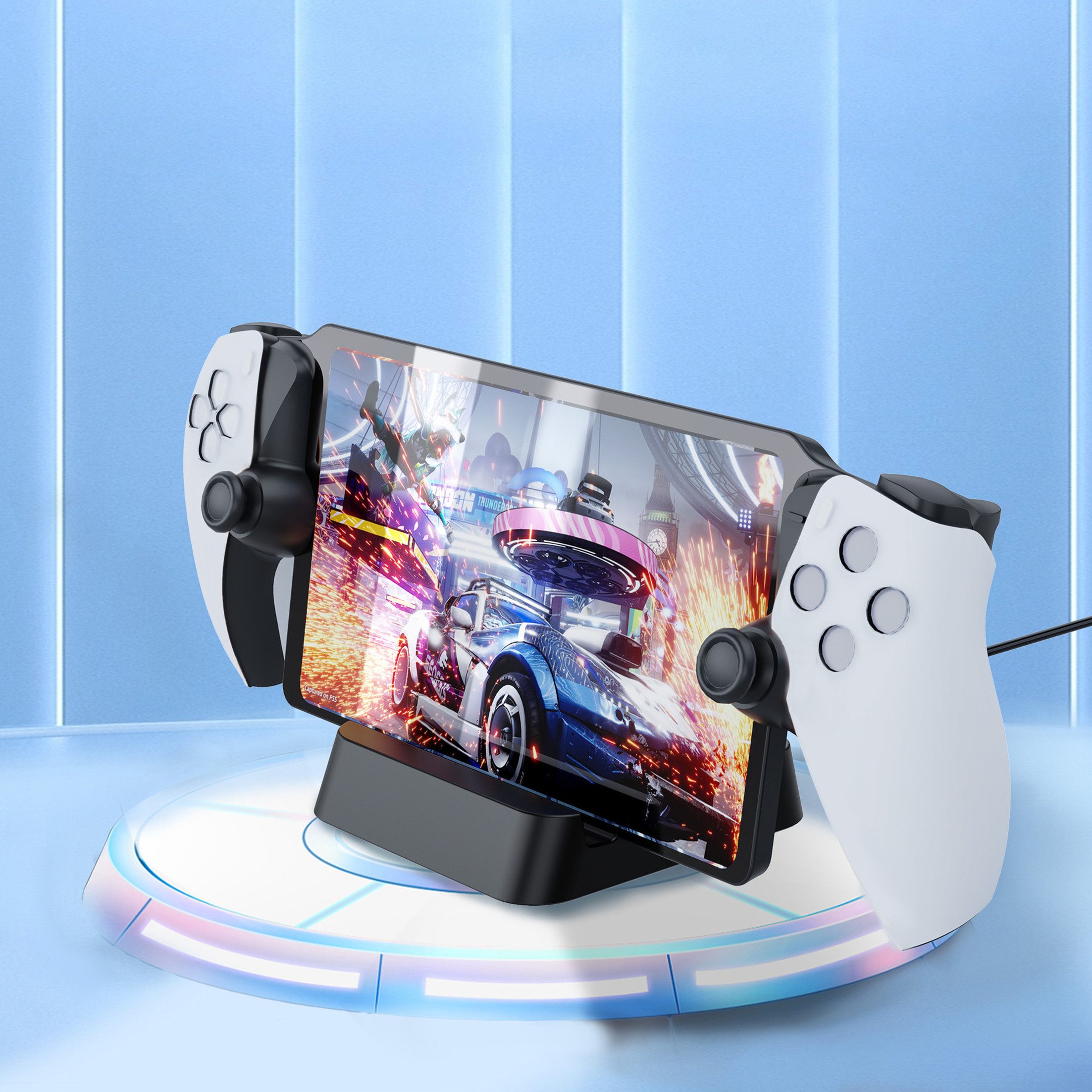 KINSI PS5 Portal Ladestation,Schnellladestation&Halterung für PS5 Portal Controller-Ladestation