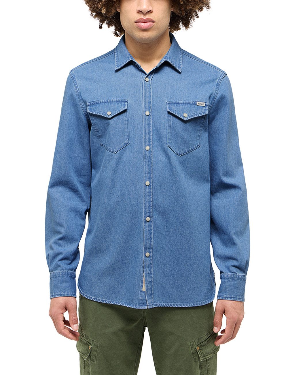 MUSTANG Langarmhemd Style Duver Jeansoptik mit günstig online kaufen
