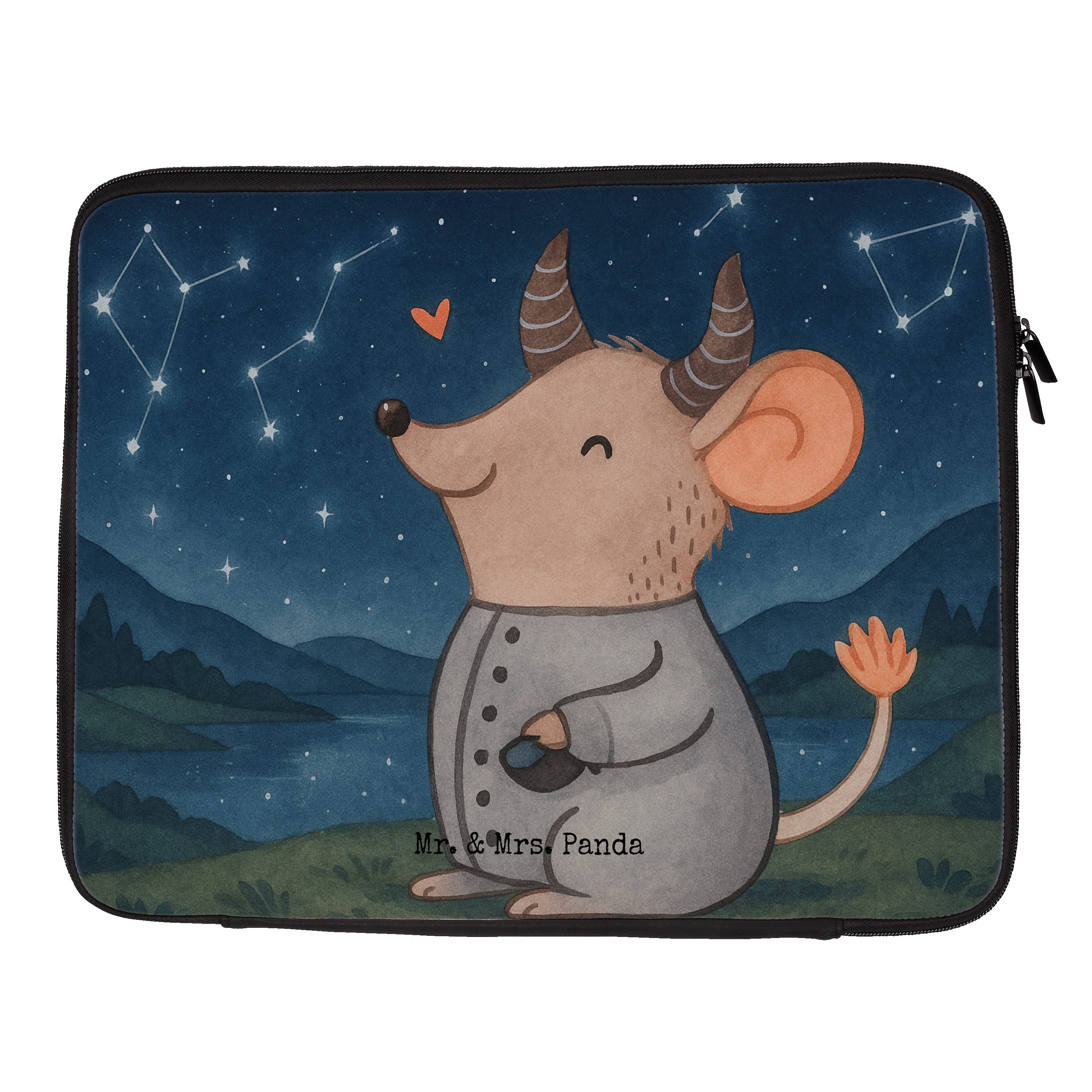 Mr. & Mrs. Panda Laptop-Hülle Stier Astrologie Design, Laptop Tasche 17" 40 x 30 cm, Weiß, Laptopta, Hülle Laptop Notebook Tasche Laptop Sleeve