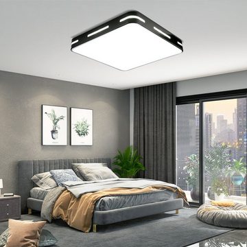LETGOSPT Deckenleuchte 24W/48W Modern LED Deckenlampe, Runde/Quadrat Deckenleuchte aus Eisen, LED fest integriert, Kaltweiß/Naturweiß/Warmweiß, Dimmbar mit Fernbedienung, für Wohnzimmer Schlafzimmer Deckenlampe