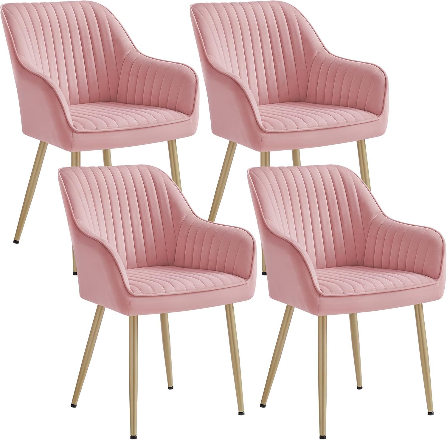 SONGMICS Esszimmerstuhl (4 St), 4er Set, Küchenstuhl, Sessel, Samt, Polster günstig online kaufen