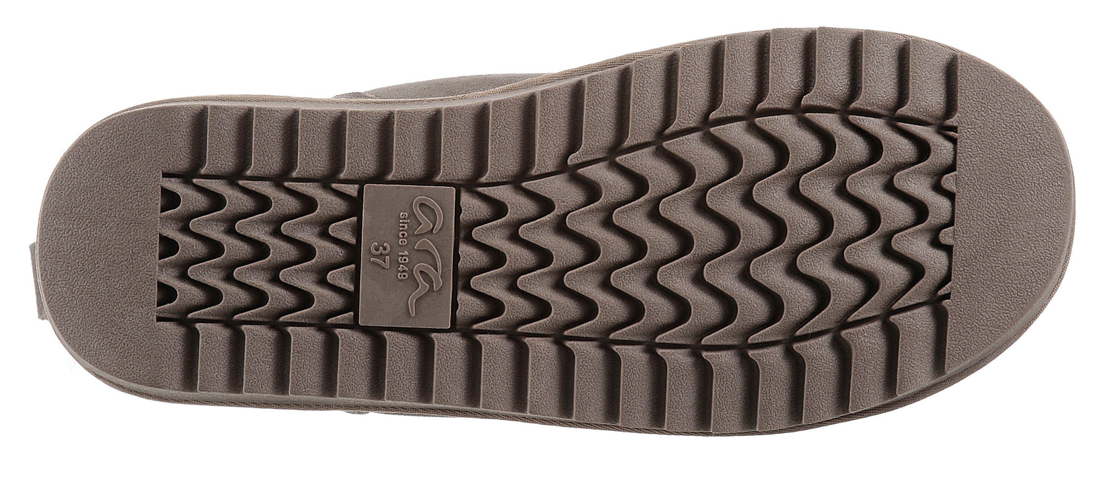 Ara ALASKA Short Zip Winterboots Stiefel aus echtem Lammfell mit Reißverschluss, G-Weite (weit)