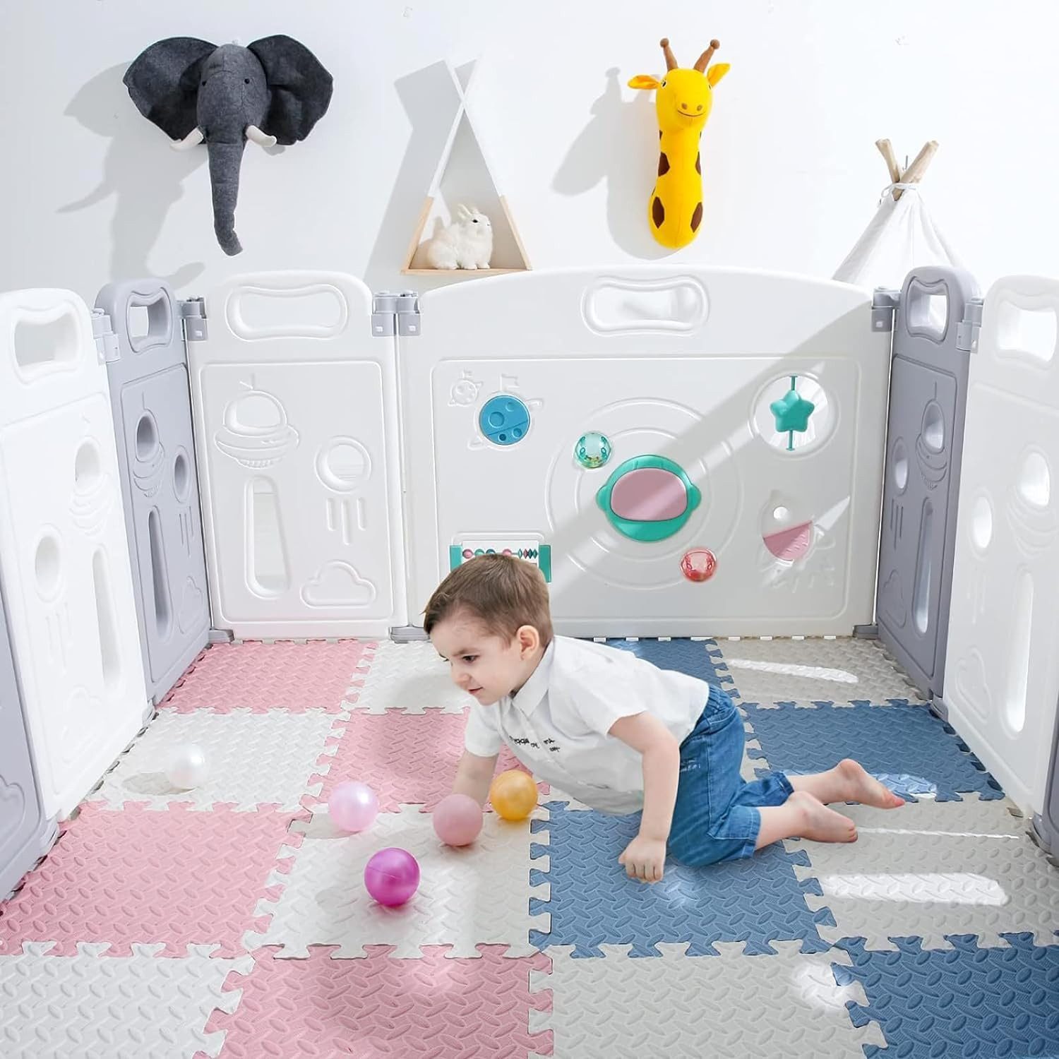 Coonoor Puzzlematte 18Pcs Puzzlematte Baby Kinderspielteppich günstig online kaufen