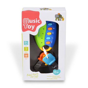 Moni Spielzeug-Musikinstrument Musikspielzeug Schlüsselbund, K999-80B Tasten, Musik, Licht, drei Schlüssel