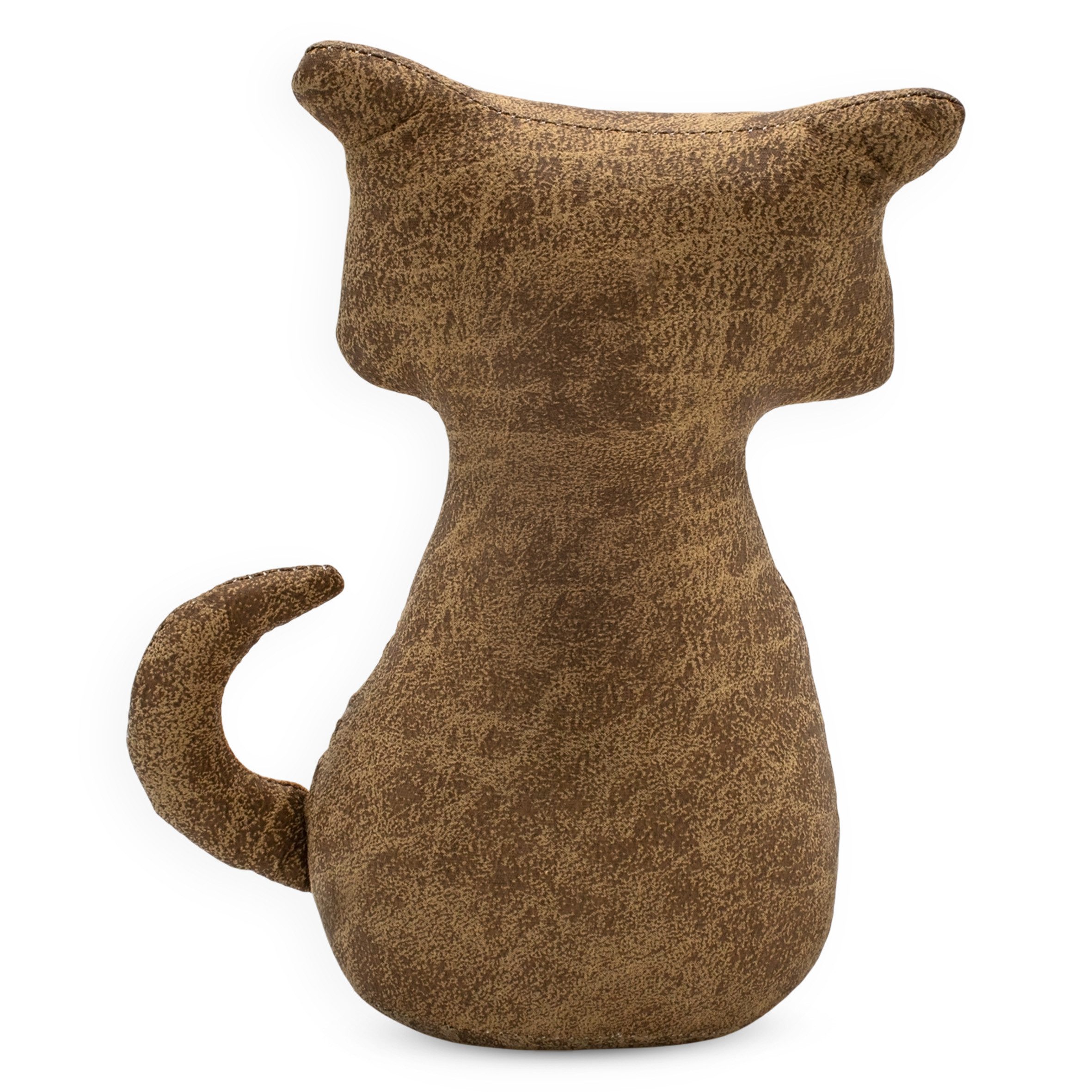 Spetebo Bodentürstopper Stoff Türstopper Katze 1 kg schwer braun (Anzahl, 1 St., 1), als Fensterstopper einsetzbar