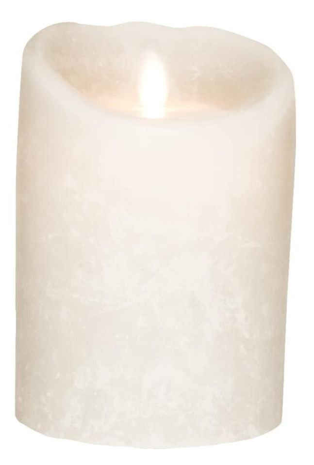 SOMPEX LED-Kerze Flame LED Kerze weiß Frost 12,5cm (Kerze), mit Timer, Echtwachs, täuschend echtes Свечиlicht