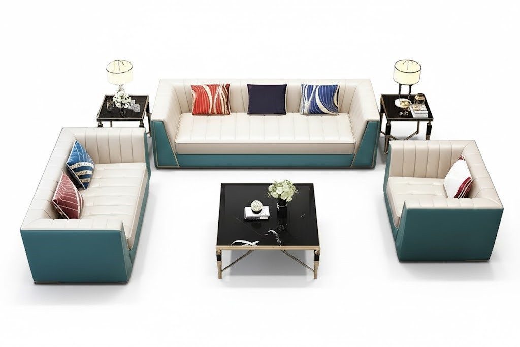 JVmoebel Polstergarnitur Moderne Polstermöbel in stilvollem Design mit langlebigem Finish, (6-tlg), Made in Europa