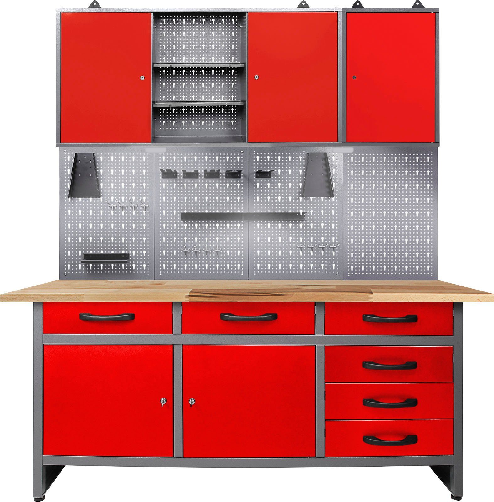ONDIS24 Werkstatt-Set, 160 cm, mit LED