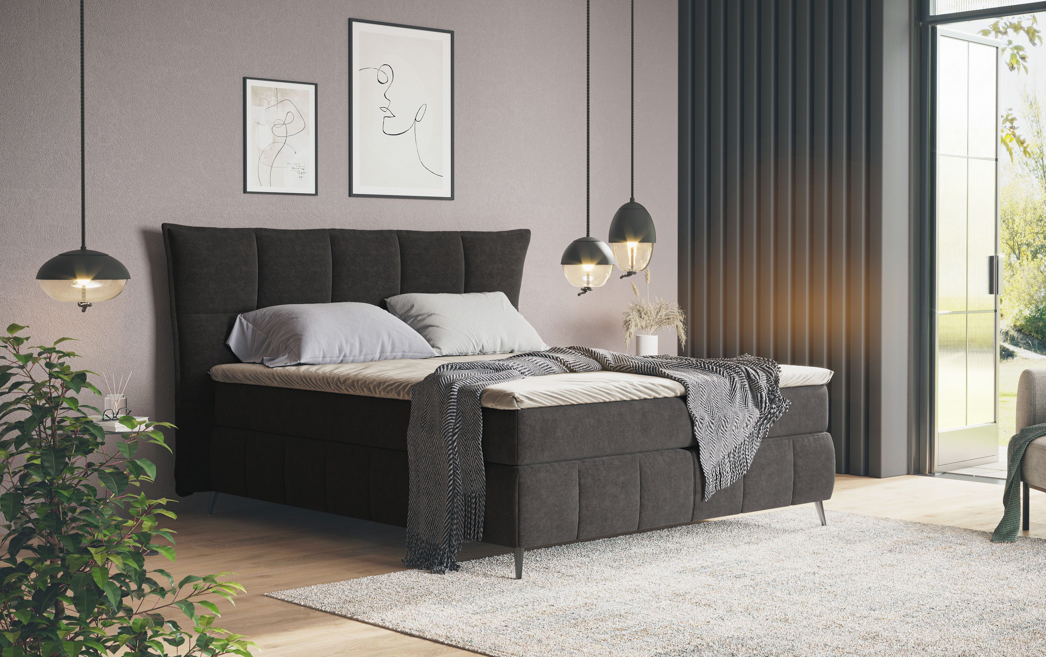 COTTA Boxspringbett Sarah, inkl. Topper, 2 günstig online kaufen