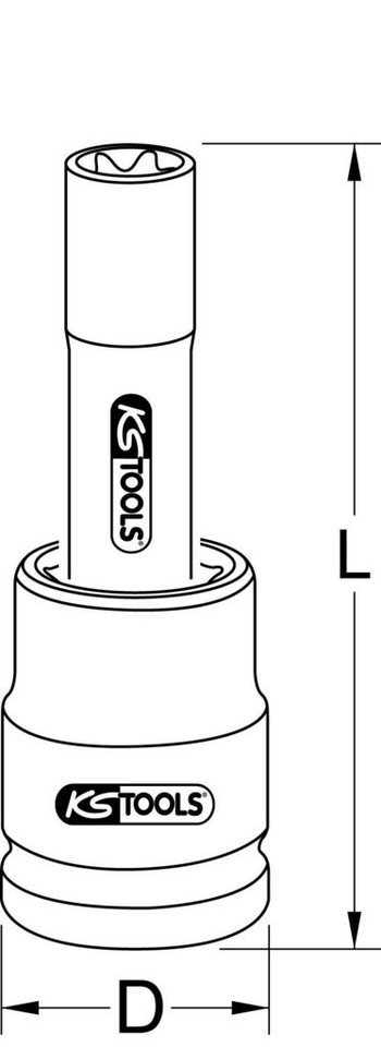 Thumbnail - KS Tools Stecknuss 3/4" Torx-E-Kraft-Stecknuss, lang, E18