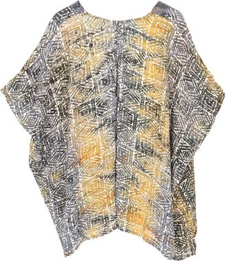 Guru-Shop Kimono Plus Size kurzer Kimono, Boho Kimono, offener.., alternative Bekleidung