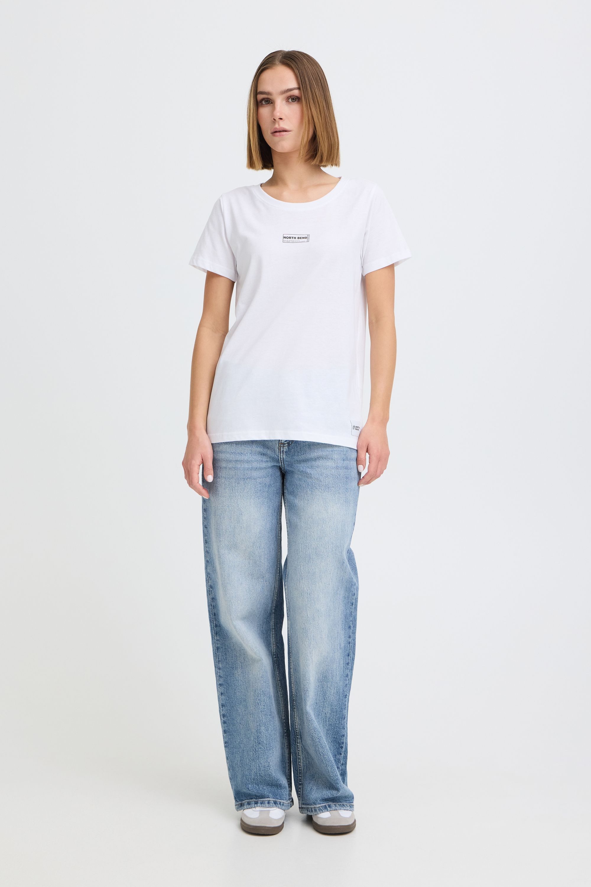 North Bend Rundhalsshirt NBKunt W Sportliches T-Shirt mit Backprint