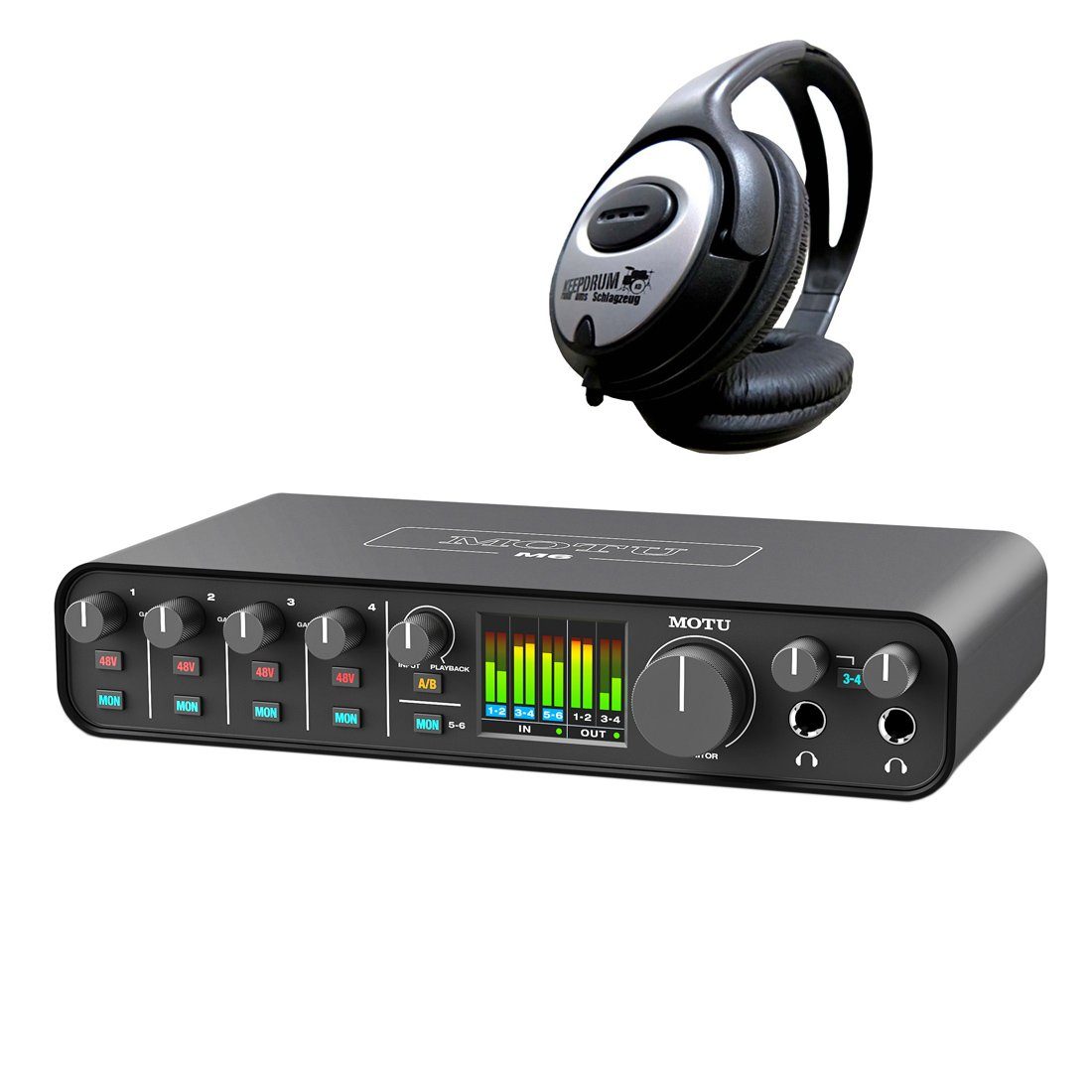 Motu-Audio M6 6-Kanal USB-Audio-Interface mit Kopfhörer Digitales Aufnahmegerät